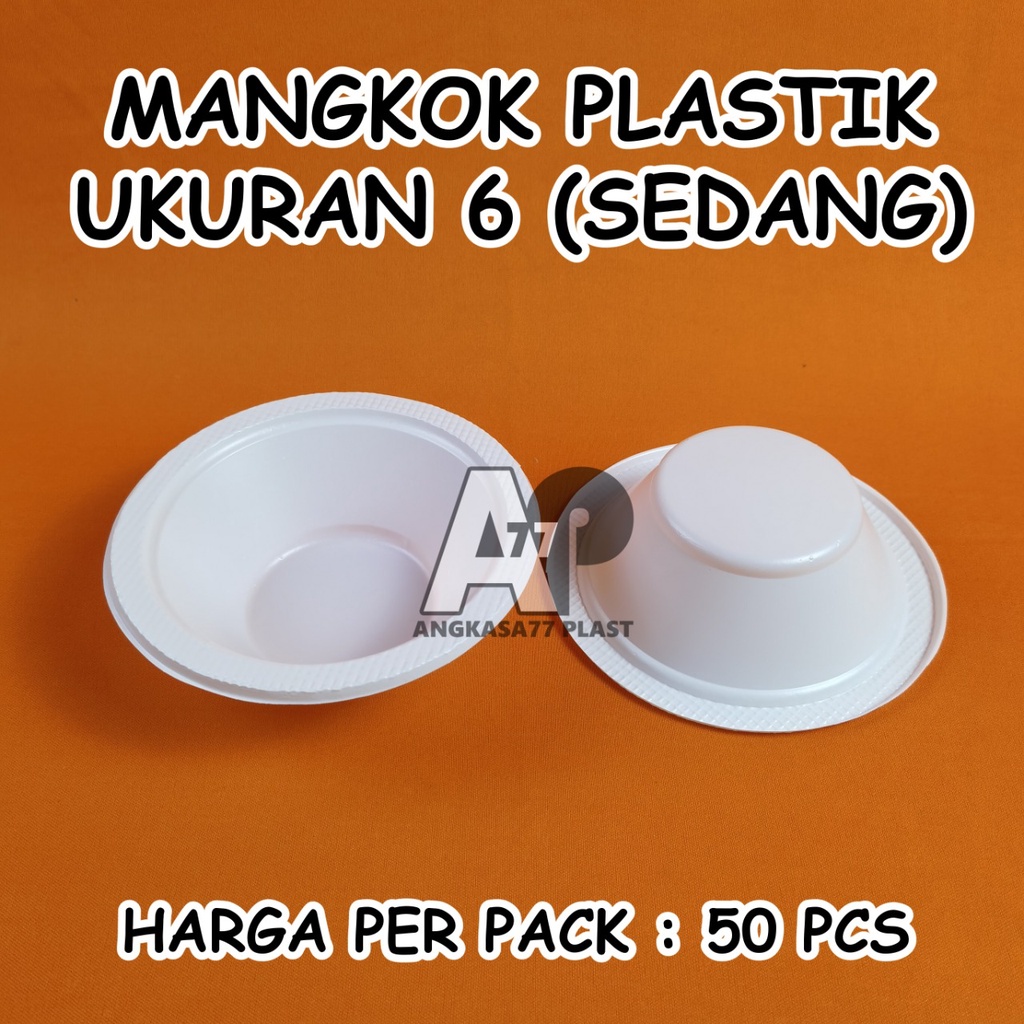 Jual Mangkok Plastik M6 Sedang Mangkok Acara Pesta Sekali Pakai