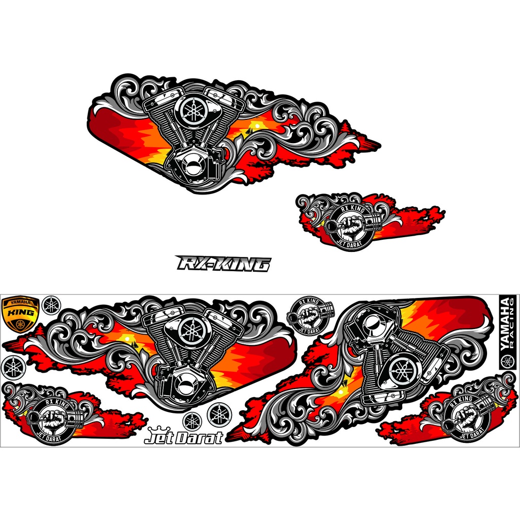 Jual STICKER STRIPING MOTOR YAMAHA RX KING STIKER CUSTOM MOTIF VARIASI ...