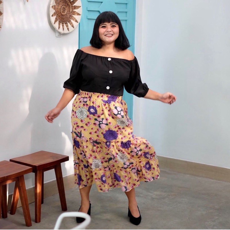 Jual Yucca Skirt | rok bigsize jumbo flare plussize oversize curvesize ...