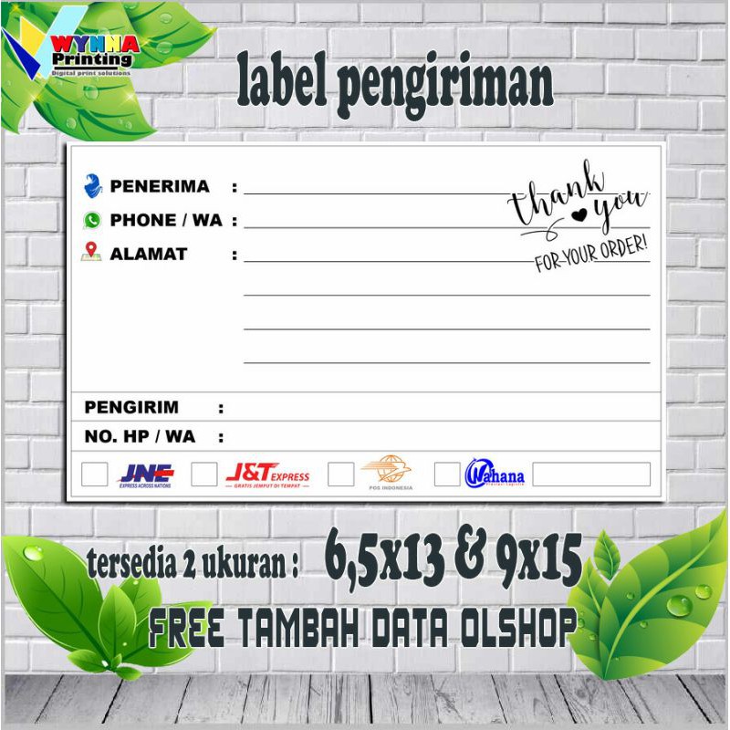 Jual label pengiriman label alamat simple | Shopee Indonesia