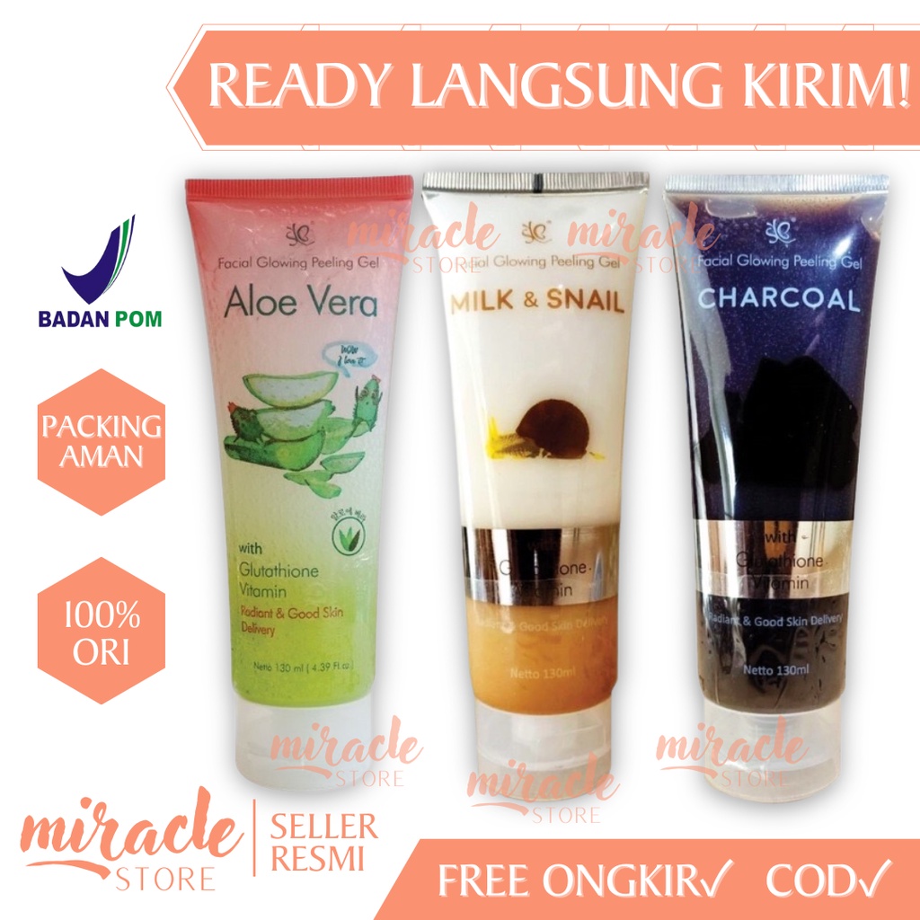 Jual SYB SBY PEELING GEL ALOE VERA CHARCOAL MILK N SNAIL FACIAL GLOWING