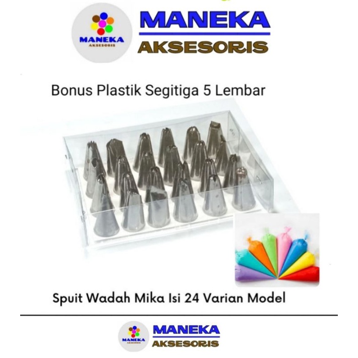 Jual Spuit Kue Set Pcs Bonus Plastik Segitiga Lembar Penghias Spet Tart Cetak Icing