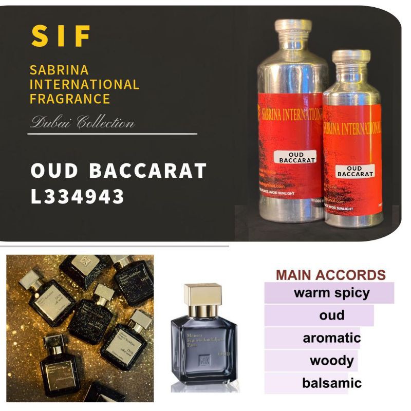 grosir bibit parfum murni kemasan segel 250 ml oud baccarat