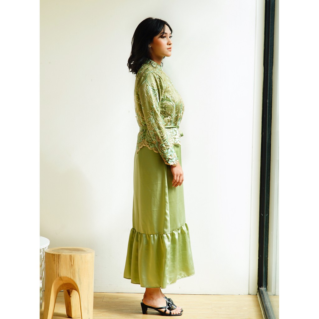 Jual CLARINI - Najwa Dress - Matcha | Shopee Indonesia