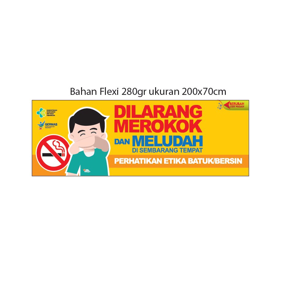 Jual Spanduk Dilarang Merokok Shopee Indonesia