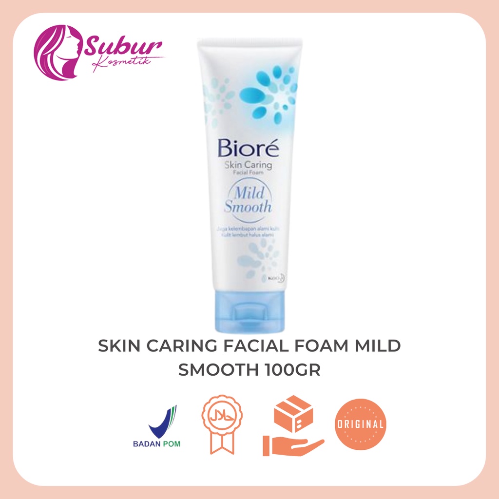 Jual Biore Skin Caring Facial Foam Mild Smooth 100g Shopee Indonesia