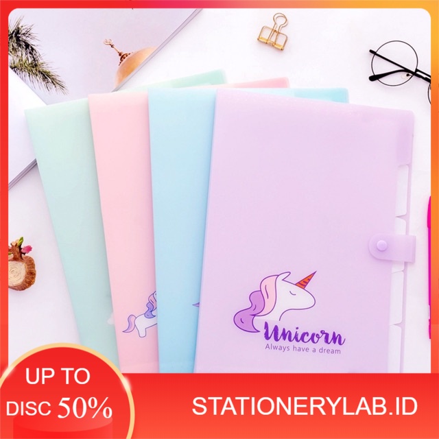 Jual LAB B 058 | ORGANIZER FILE FOLDER 5 SLIDE UNICORN | DOCUMEN BAG 5 ...
