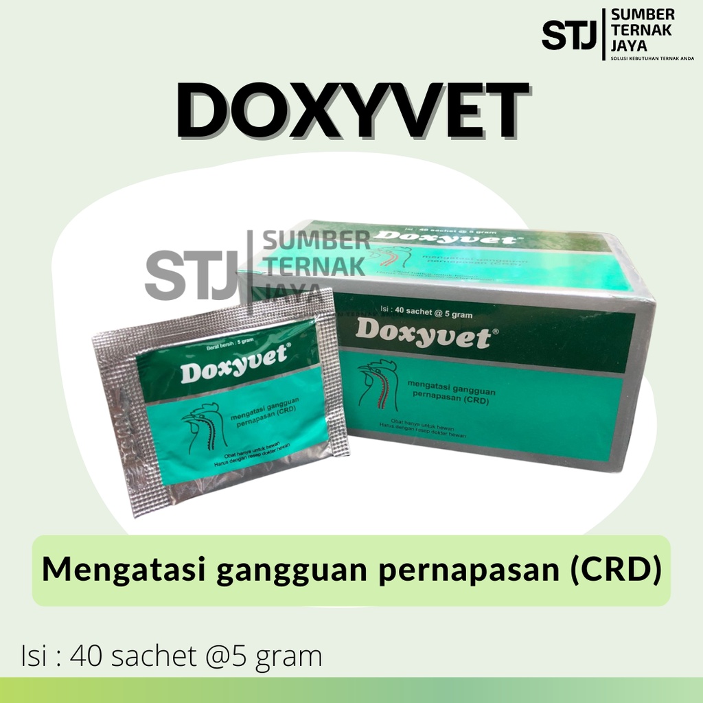 Jual DOXYVET 1 box isi 40 sachet 5 gram Obat Antibiotik Ayam untuk ...