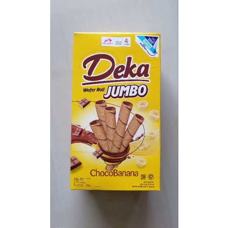 Jual DEKA Wafer Roll Jumbo Choco Banana (20 pcs/@16gr) | Shopee Indonesia