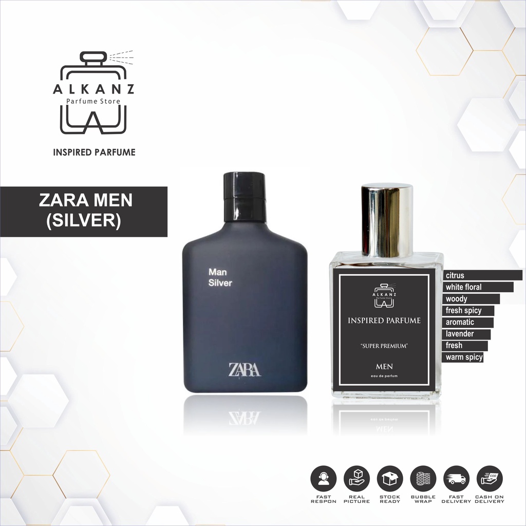 Jual Inspired Parfum Zara Men Silver Parfume Farfum Farpum Minyak