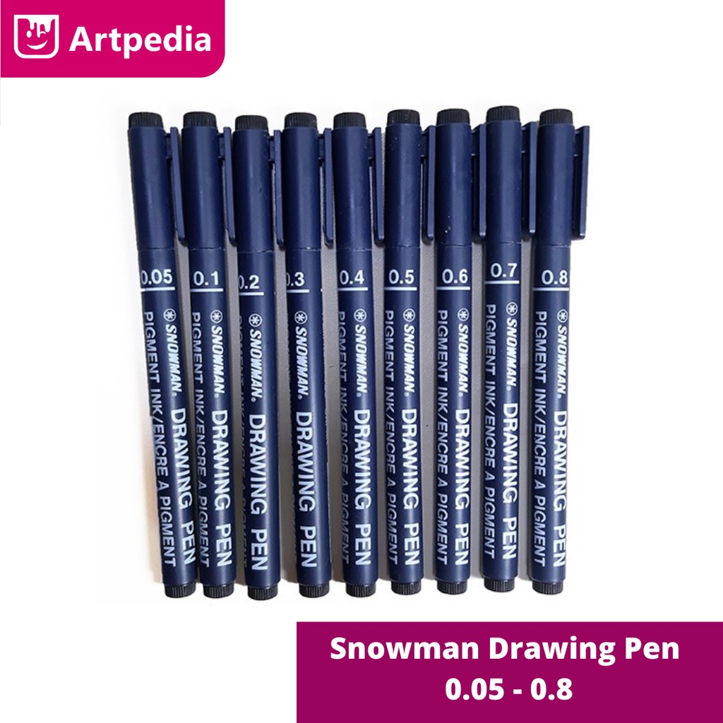 Jual Snowman-Drawing Pen 0.2 Warna Biru