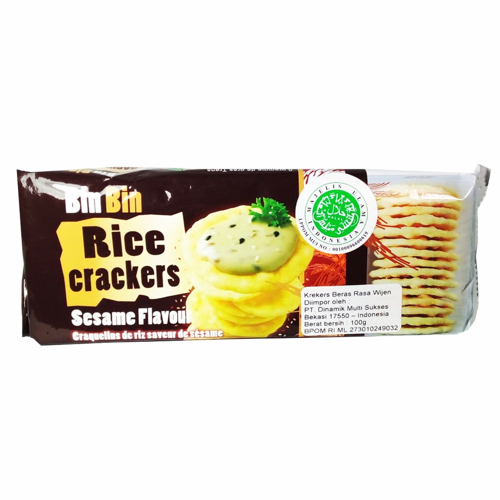Jual BIN BIN RICE CRACKERS SESAME FLAVOUR 100G Shopee Indonesia