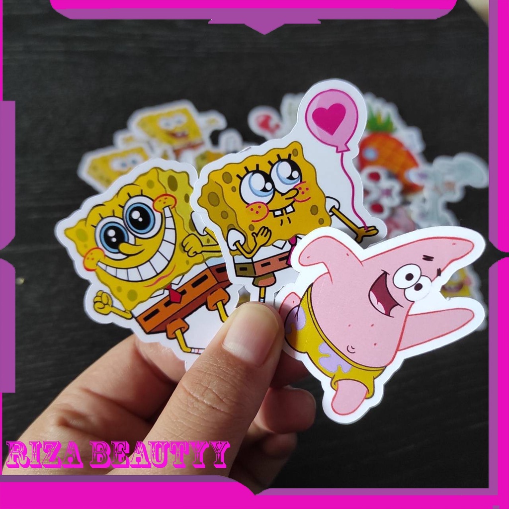 Jual 17pcs Stiker Spongebob Stiker Kertas Karakter Spongebo Sticker ...