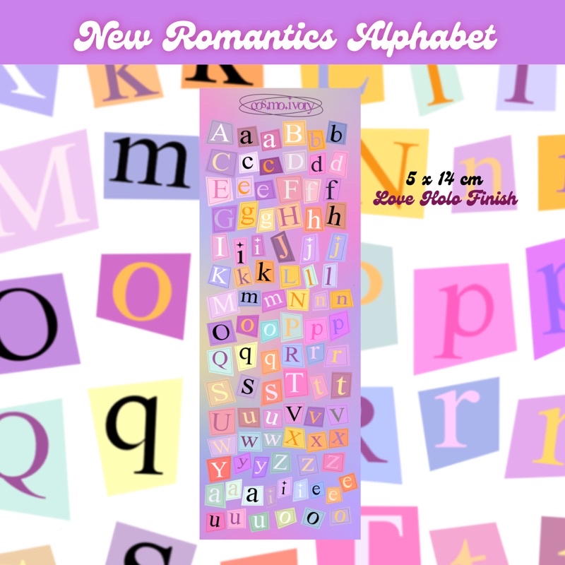 Jual cosmo ivory - New Romantics Alphabet Letter Polco Deco Sticker ...