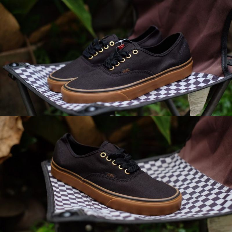 Jual Vans Authentic Black Rubber Gum Original Shopee Indonesia