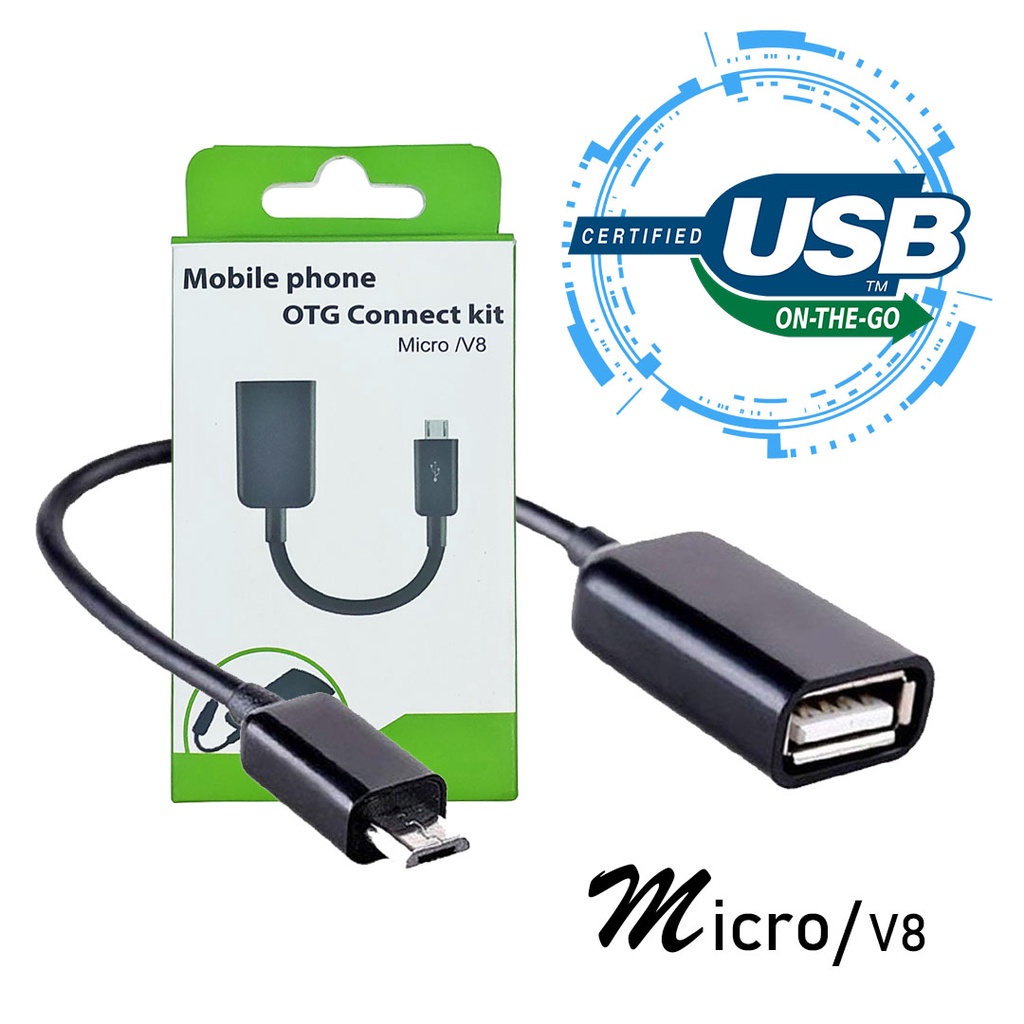 Jual KABEL OTG V8 MICRO / KABEL DATA OTG USB TO V8 MICRO / V8 MICRO ...