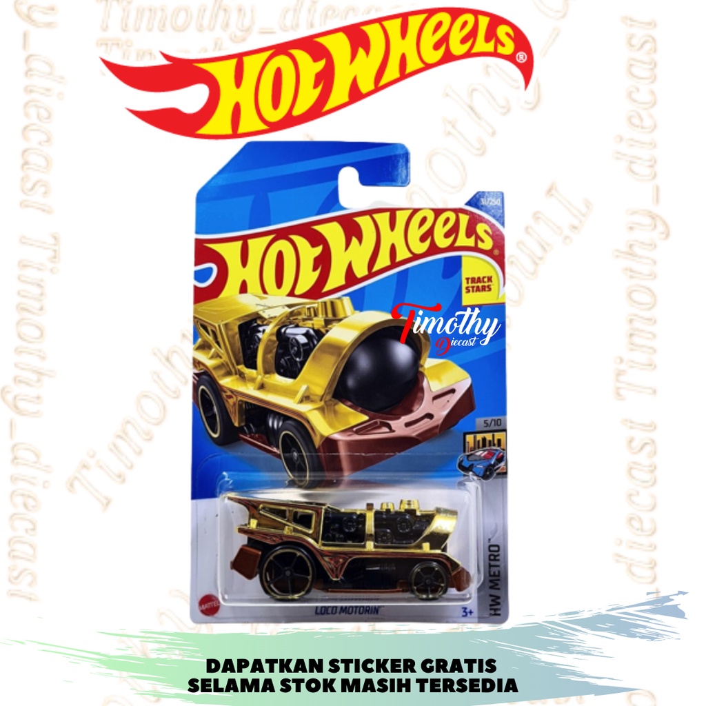 Jual Hot Wheels Loco Motorin Gold Base Brown Kilap Timothy Diecast Shopee Indonesia 4954