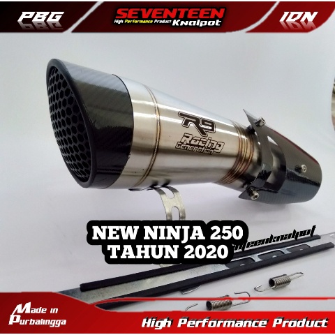 Jual KNALPOT R9 NINJA 250 FI KARBU MONO Z250 MT25 R25 CBR250RR CBR250R ...