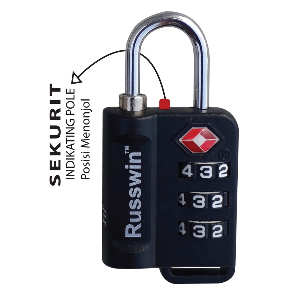 Jual Gembok Koper Murah TSA Lock travell 21152 - Black/gembokloker/tas ...