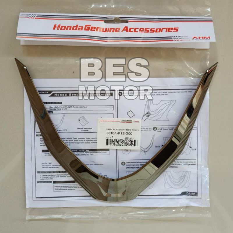 Jual Garnish Headlight PCX 160 Original Aksesoris Lamou Depan PCX 160 Shopee Indonesia