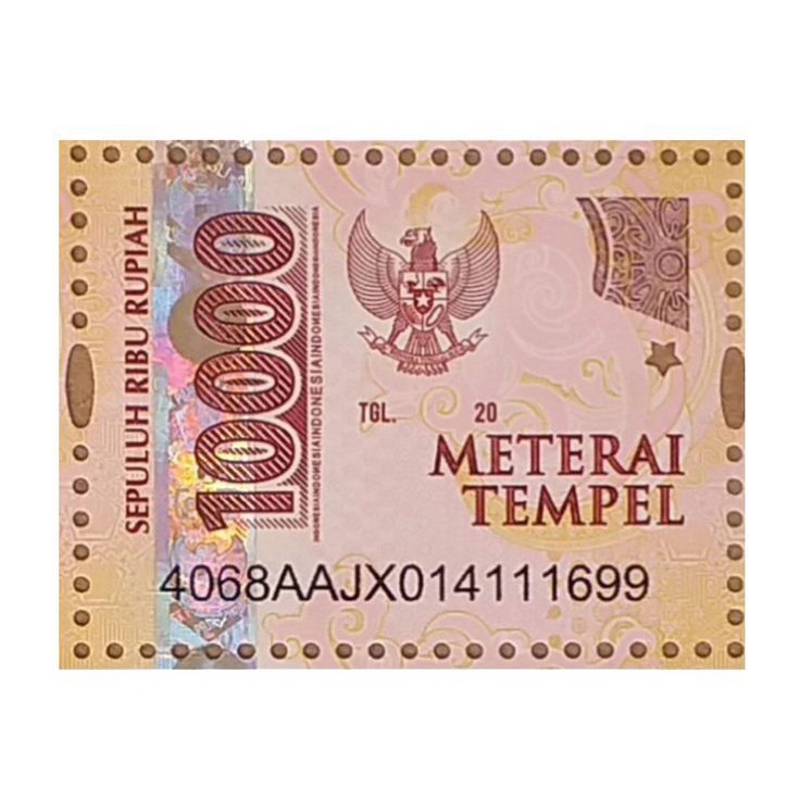 Jual Materai Tempel 10000 Meterai 10 000 10rb 10ribu 10k