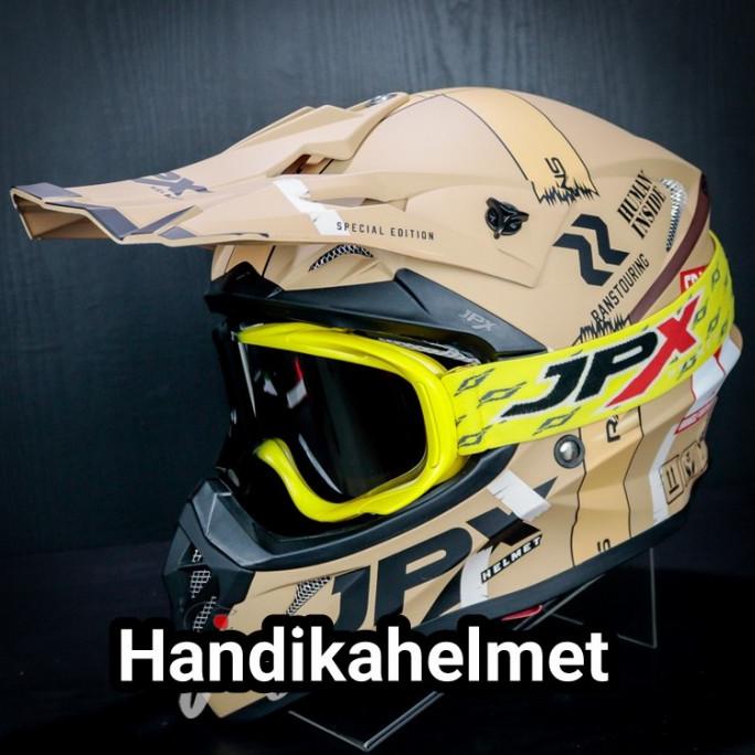 Jual JPX HELM CROSS FOX 1 | HUMAN INSIDE RANS DOFF | FOX1 + GOOGLE JPX ...