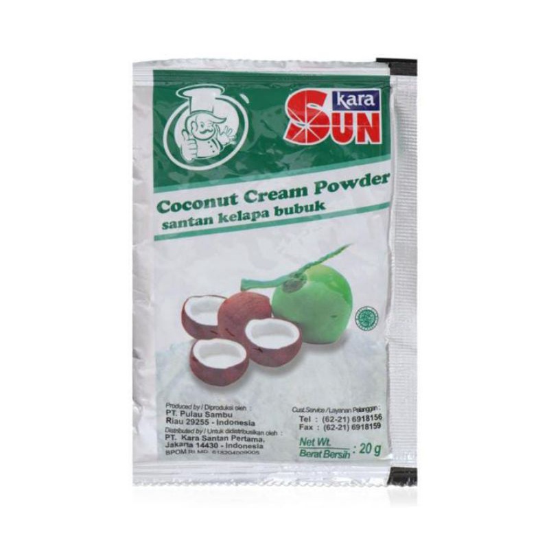 Jual KARA SUN Santan Kelapa Bubuk Coconut Cream Powder 20 gr