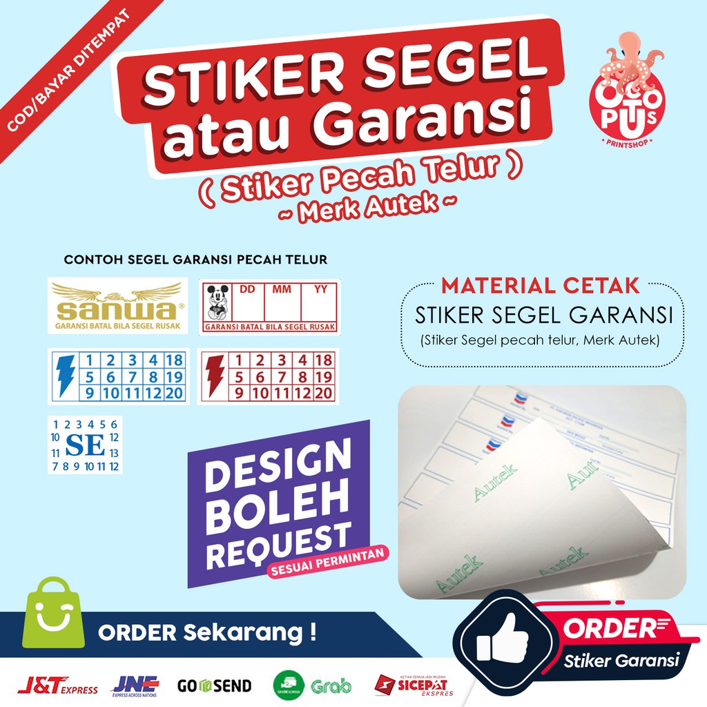 Jual Stiker Segel Garansi Pecah Telur Kualitas Terbaik Autek Shopee