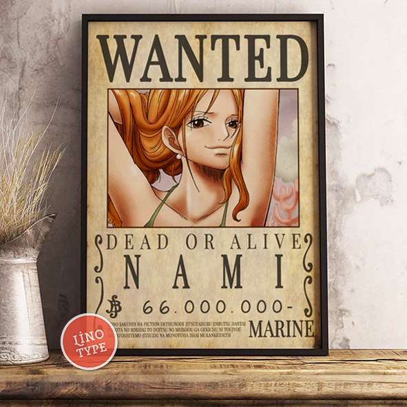 Jual Dekorasi Kamar Poster One Piece Bounty Nami Size A4 21x29,7cm ...