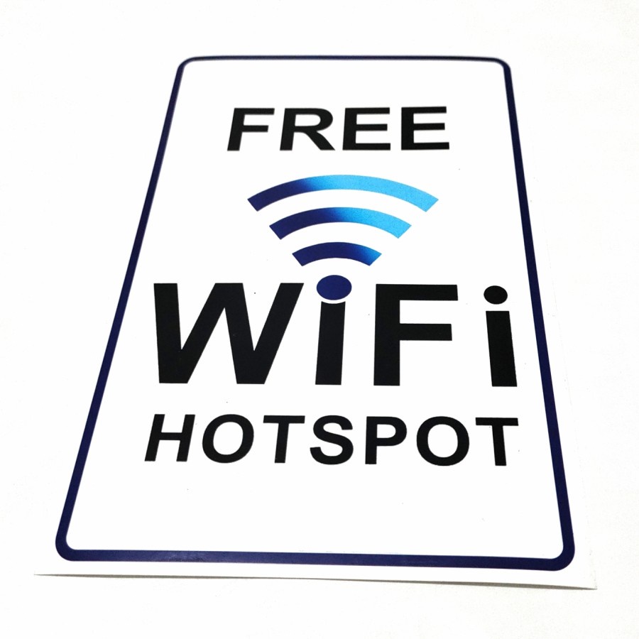 Jual STIKER WIFI FREE WIFI HOTSPOT - STICKER LABELING | Shopee Indonesia