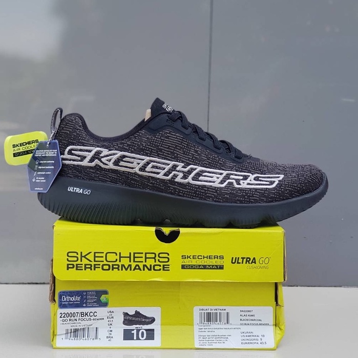 Jual Sepatu Lari Pria Skechers Go Run Focus Bender Black