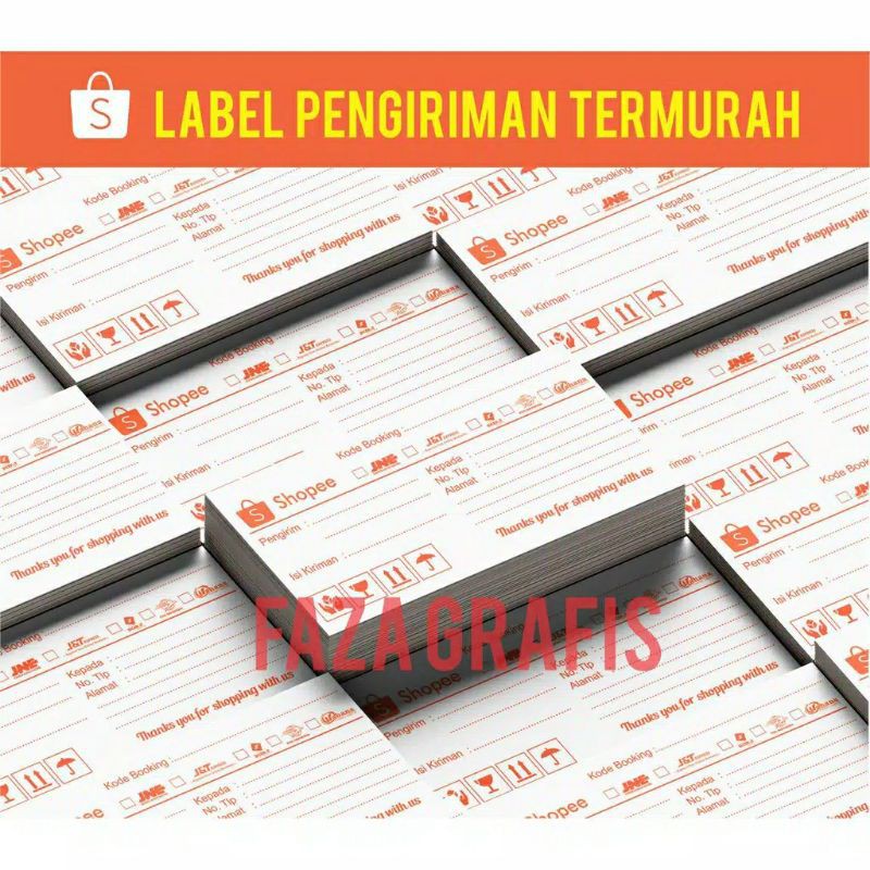 Jual Label Pengiriman Shopee // Tanpa jilid // isi 100 lembar | Shopee ...