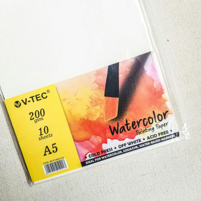 Jual Lora Kertas Cat Air V Tec A3 A4 A5 300 Gsm V Tec Watercolor Paper Shopee Indonesia 9179