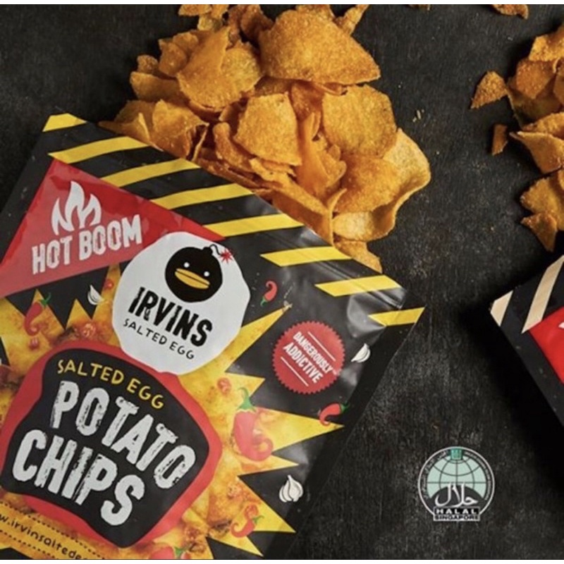 Jual [HOT BOOM] IRVINS Salted Egg Potato Chips Spicy (95 gr) | Shopee ...