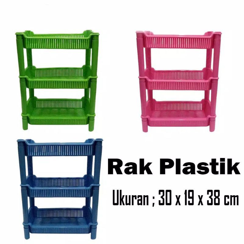 Jual Rak Plastik Susun Serbaguna Multi Fungsi 3 Susun | Shopee Indonesia