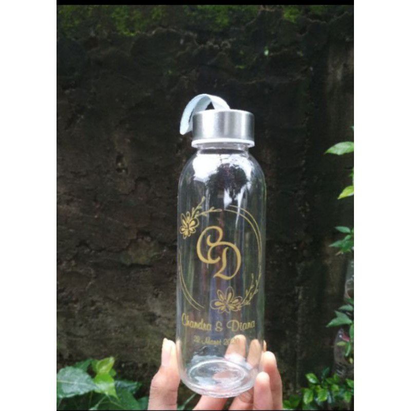 Jual Souvenir Botol Tumbler Kaca Bening 420ml Custem Sablon Kemas Box Shopee Indonesia 6877