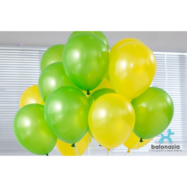 Jual Balon Latex Metalik Mix 30 pcs (hijau muda, kuning) | Shopee Indonesia