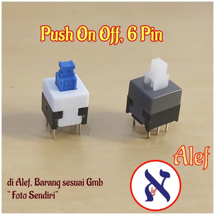 Jual 10Pcs push On off 6 pin tut switch button saklar | Shopee Indonesia