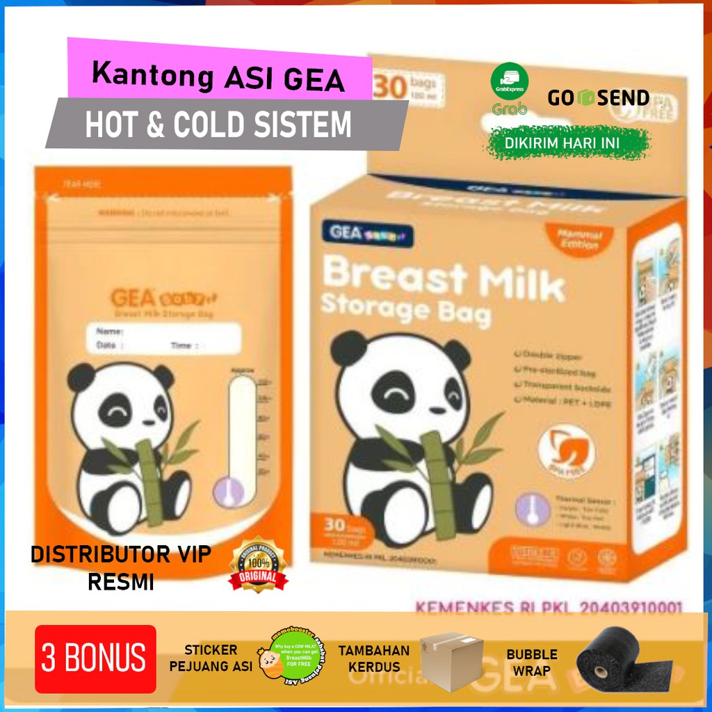 Jual Kantong Asi Dengan Sensor Panas Gea Baby Ml Isi Lembar Shopee Indonesia