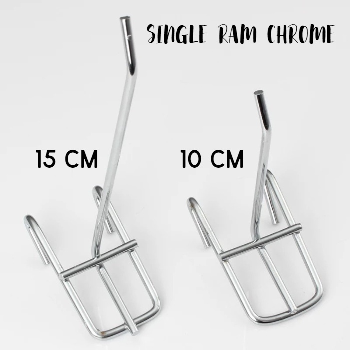 Jual Single Ram Chrome 10 Cm Single Hook Ram Besi Cantolan RAM Gantungan Aksesoris