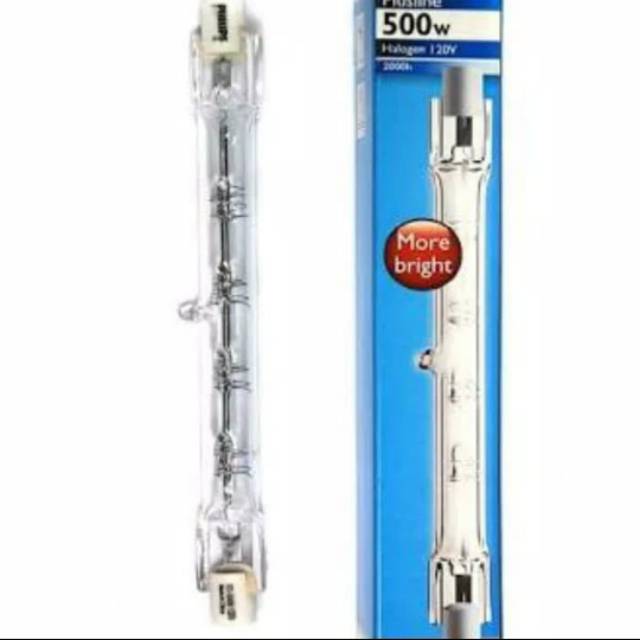 Jual Lampu Philips Halogen Stick 500 watt Halogen Stik plusline 500watt ...