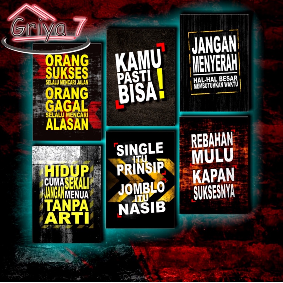 Jual HIASAN DINDING KAMAR MOTIVASI DEKORASI DINDING AESTHETIC QUOTE