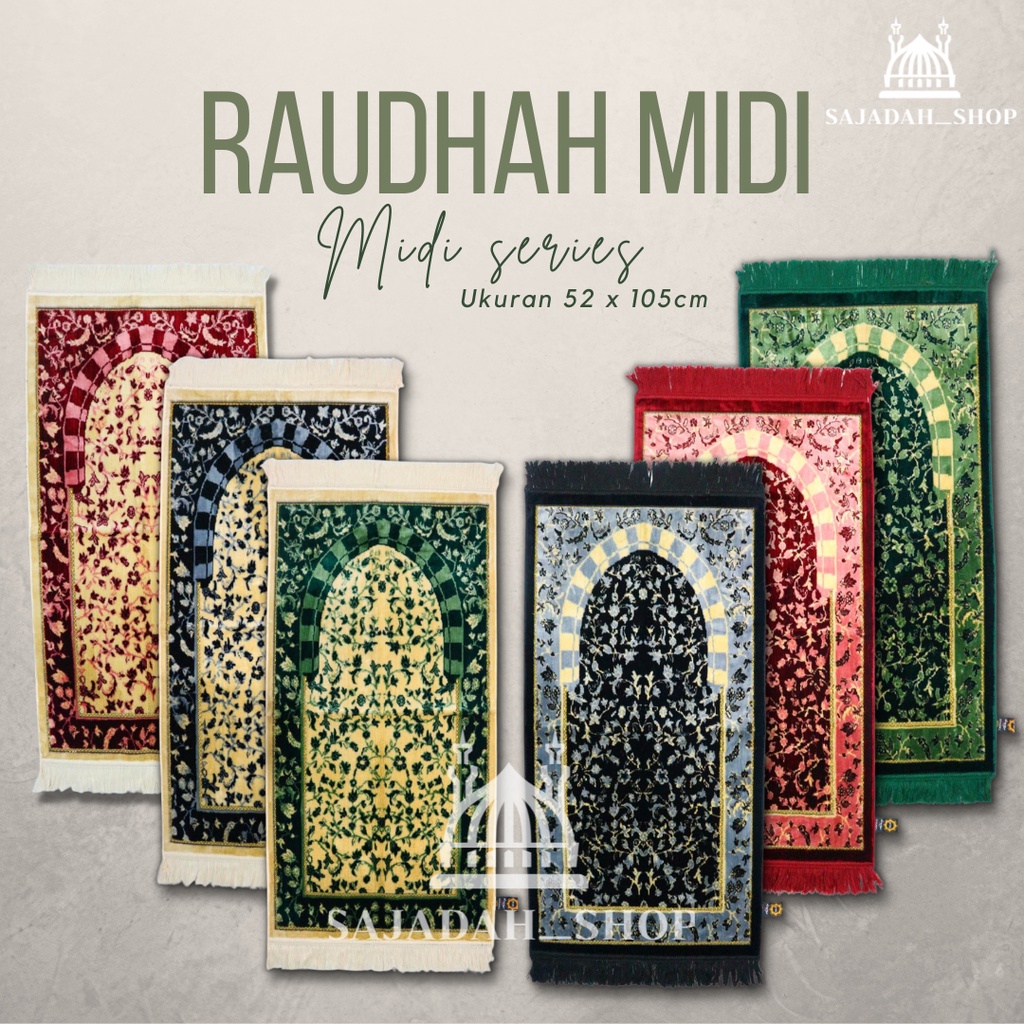 Jual (PREMIUM) Sajadah Tebal Motif Raudhah Midi Series Turkey (Seri ...
