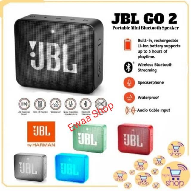 Jual TERMURAH !! SPEAKER BLUETOOTH JBL GO 2 PORTABLE WIRELESS SPEAKER ...