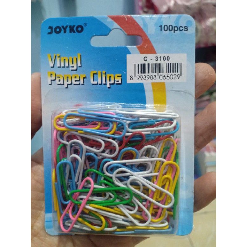 Jual (70gr) 1pak paper clip warna joyko isi 100pcs | Shopee Indonesia