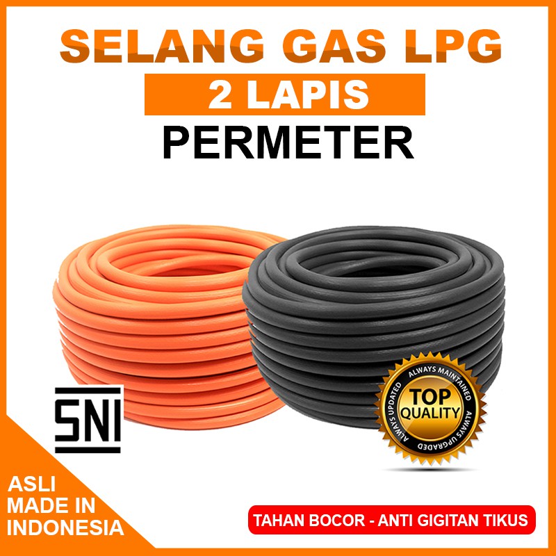 Jual MONO Selang Gas 2 Lapis Meteran Selang Gas LPG SNI Anti Gigitan ...