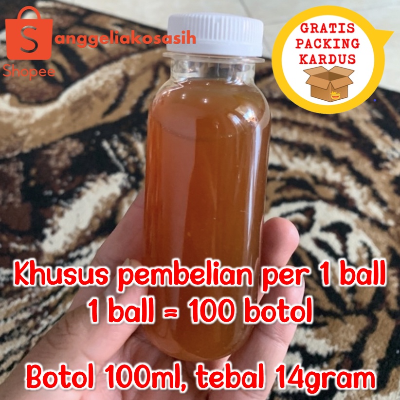 Jual Botol Plastik 100 Ml / Botol Jelly 100 Ml / 1 BALL ISI 100 BOTOL ...