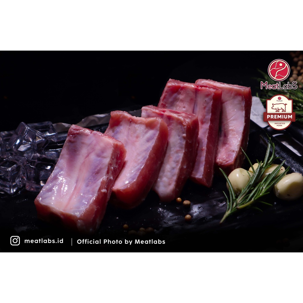 Jual Iga Babi Spesial Import - Pork Baby Back Ribs Cut | Shopee Indonesia