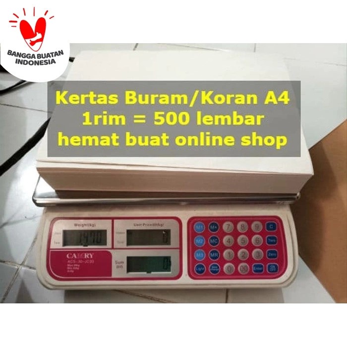 Jual Kertas Buram Koran A4 1 Rim 500 Lembar Polos | Shopee Indonesia