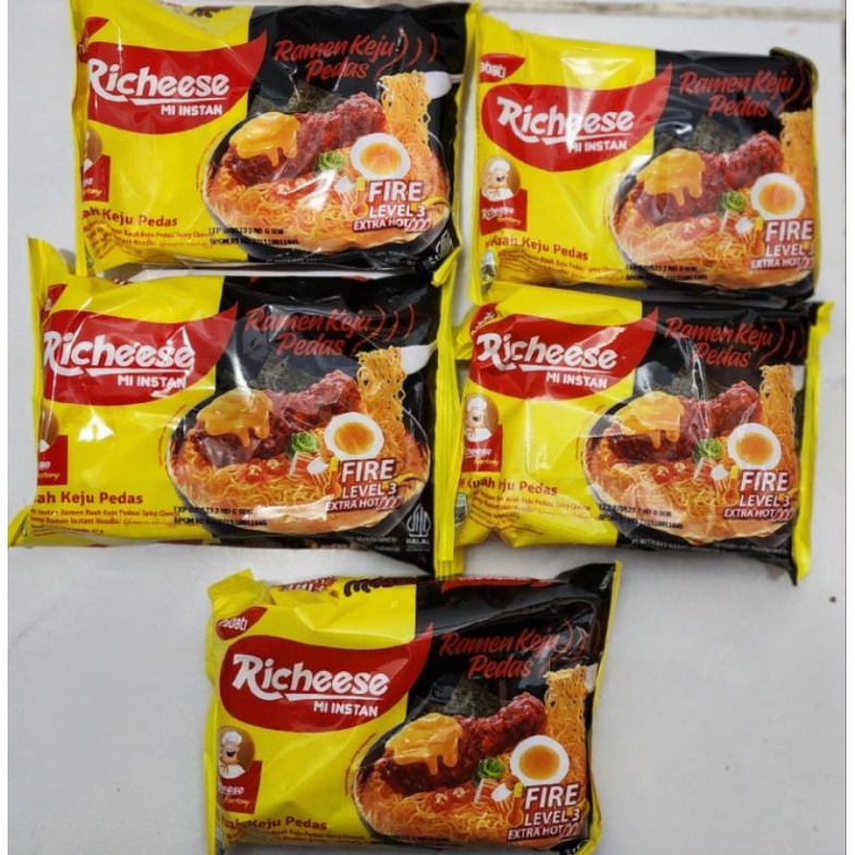 Jual Richeese Mie Ramen lvl 3 / Mie Viral / harga sudah termasuk ...